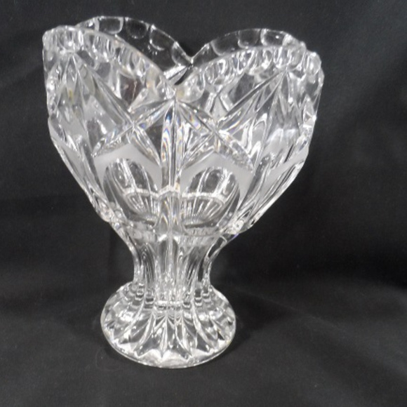 Other - Vintage Crystal with Etching Pedastal Bowl
